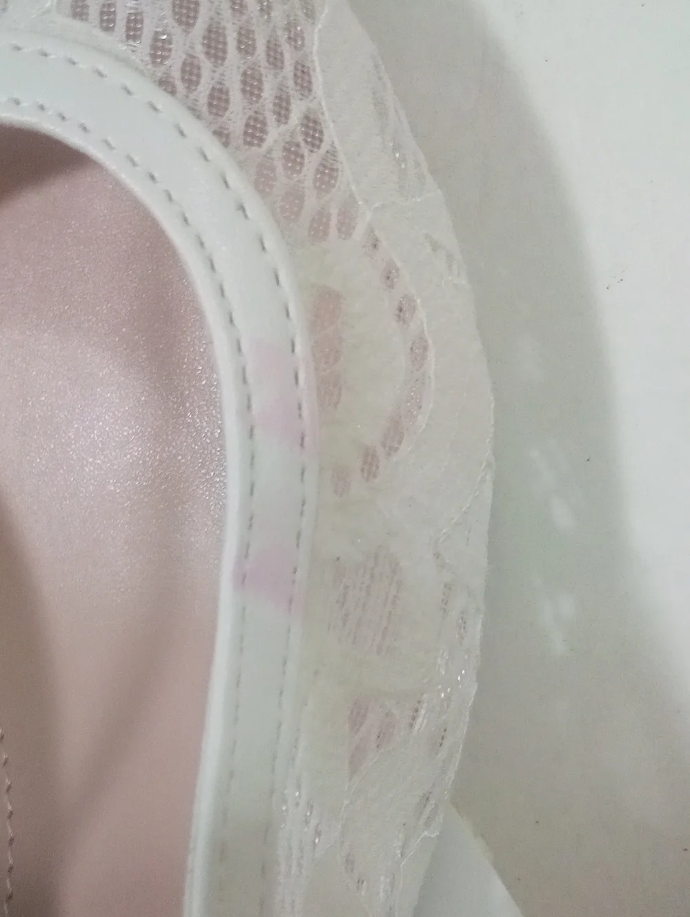 A New Day Sz 8 Ivory  Lace Slingback Heels FLAW